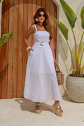 VESTIDO LONGO COM CINTO LAISE