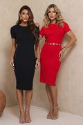 VESTIDO MANGA CURTA SLIM BASIC
