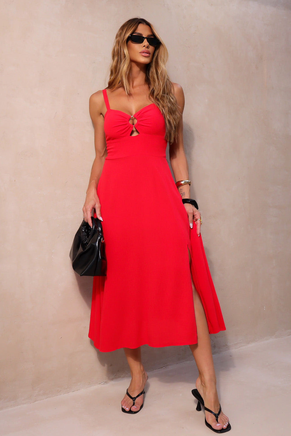 VESTIDO MIDI FENDA ZAYN