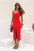 VESTIDO MIDI MADRID COM FENDA