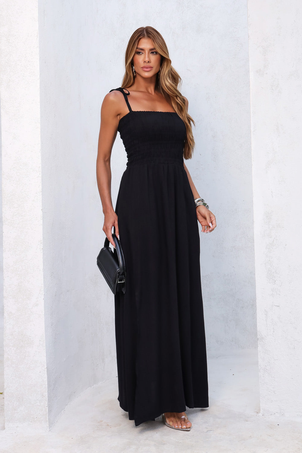 VESTIDO LONGO ALÇAS LAÇO