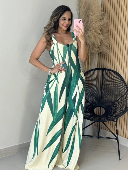 Macacão Longo Estampado