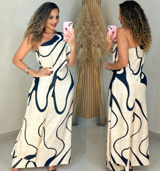 Vestido Longo Assimétrico