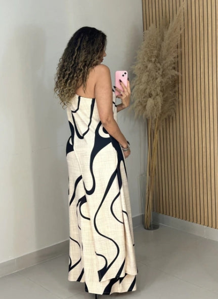 Vestido Longo Assimétrico
