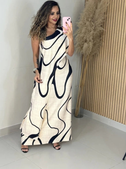 Vestido Longo Assimétrico