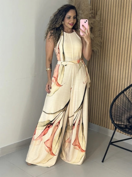 Macacão Pantalona Estampado