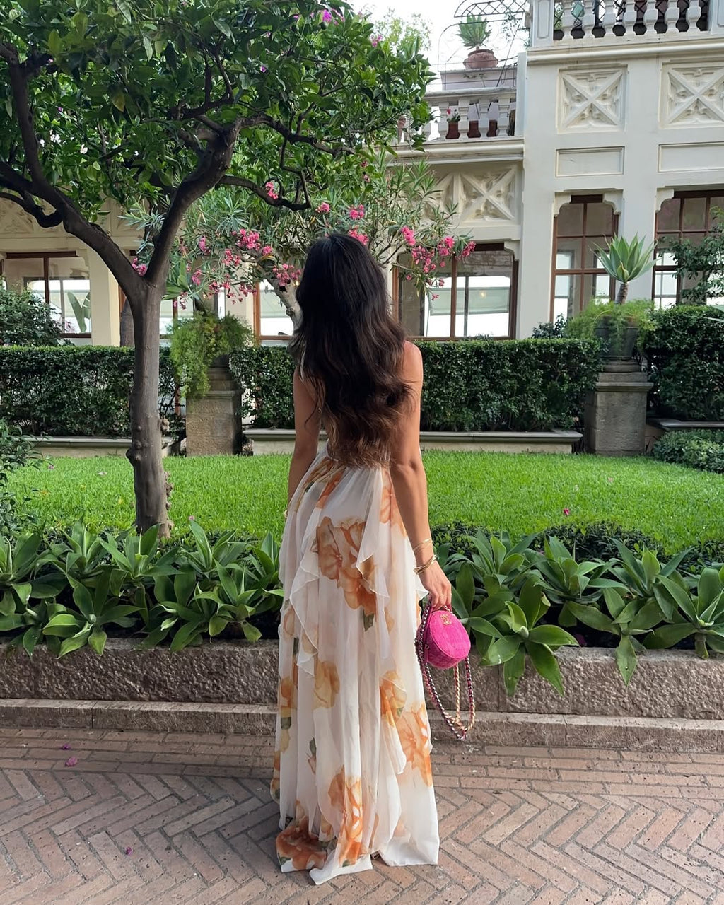 Vestido Longo Floral Fluido