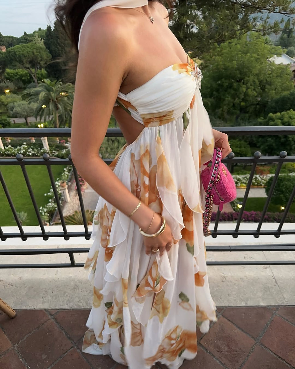 Vestido Longo Floral Fluido