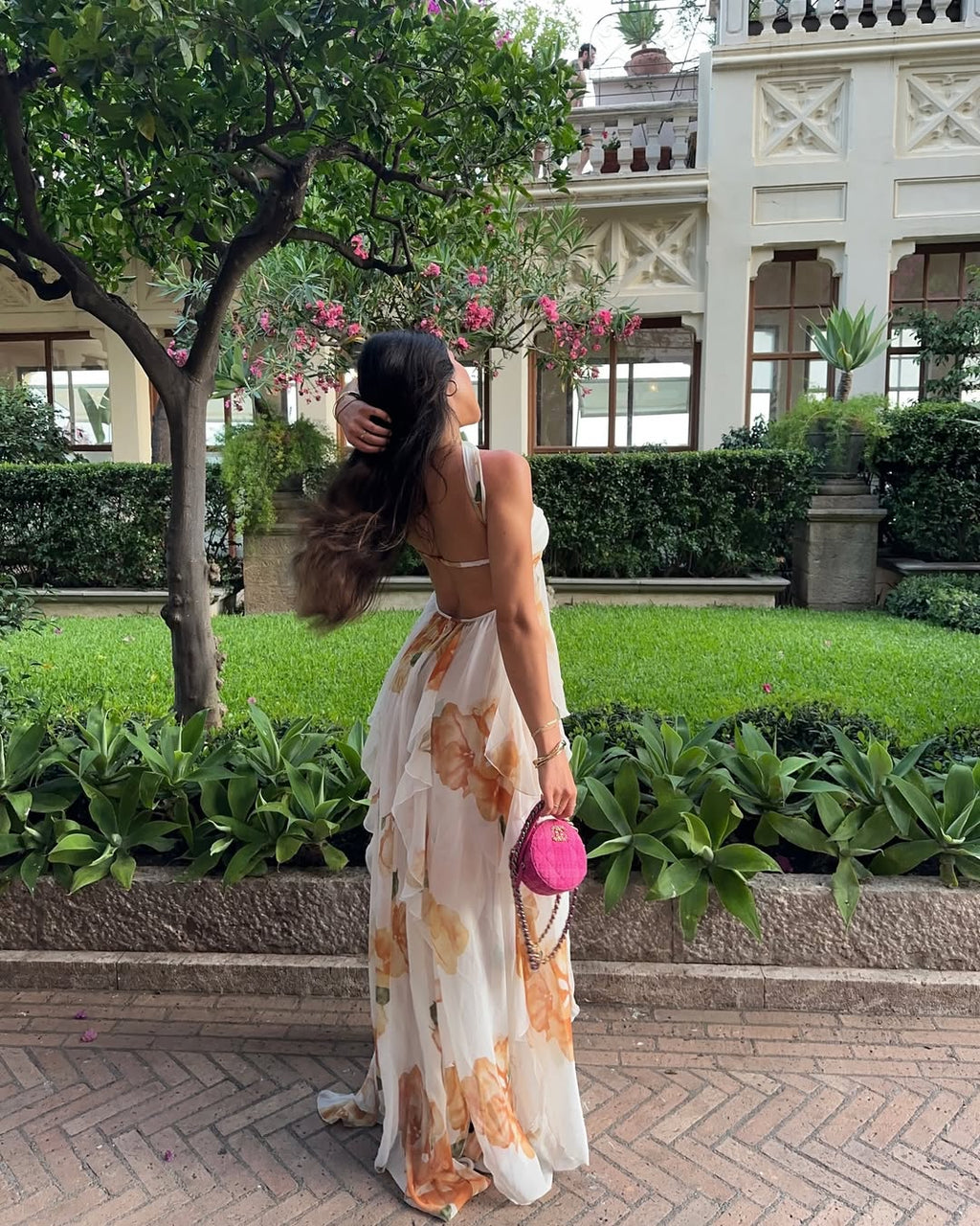 Vestido Longo Floral Fluido
