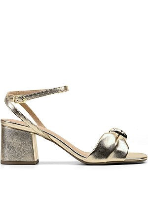 Sandália Off White Bia Salto Bloco Grosso