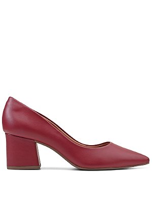 Scarpin Lia Marrom Salto Bloco Médio