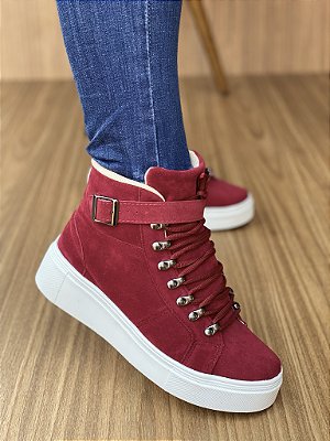 Tênis Botinha Caramelo Nobuck