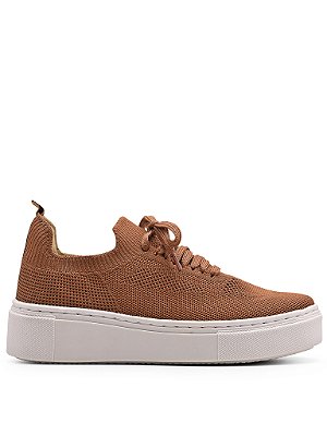 Tênis Meia Casual Knit Nude